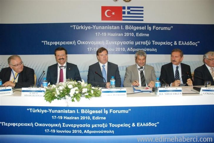Türkiye-Yunanistan 1’nci Bölgesel iş Forumu Edirne`de yapıldı