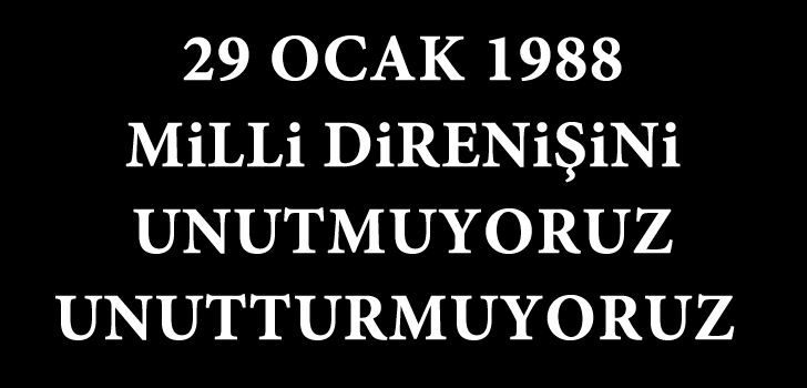 29 Ocak 1988 Batı Trakya Türk Azınlığı Milli Direniş Günü
