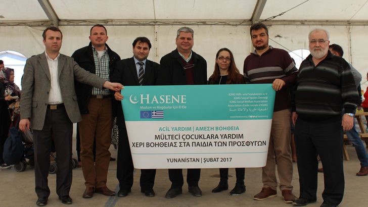 Hasene Derneği’nden Yunanistan’daki mülteci çocuklara yardım