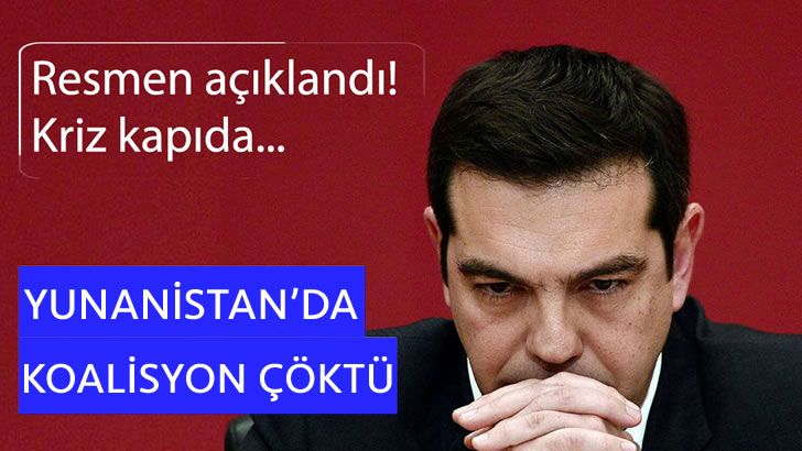 Yunanistan’da koalisyon çöktü