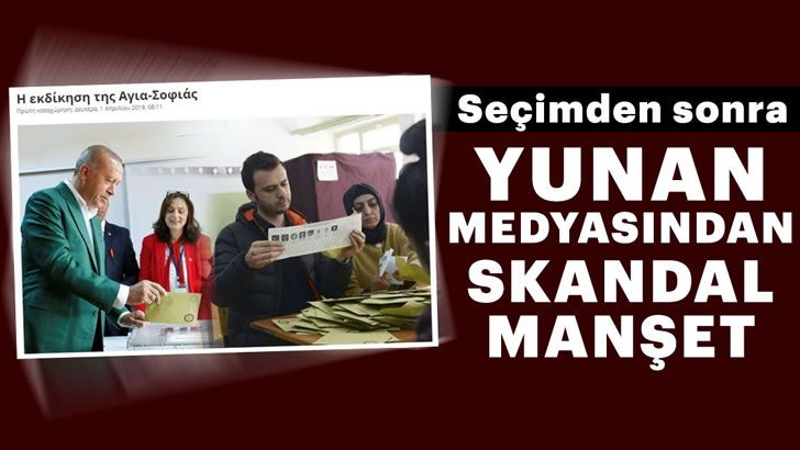 Yunan medyasından skandal seçim manşeti